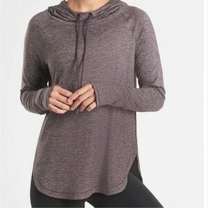 Athleta Uptempo Hoodie Sweatshirt Pullover Heather Purple Size Medium Women’s